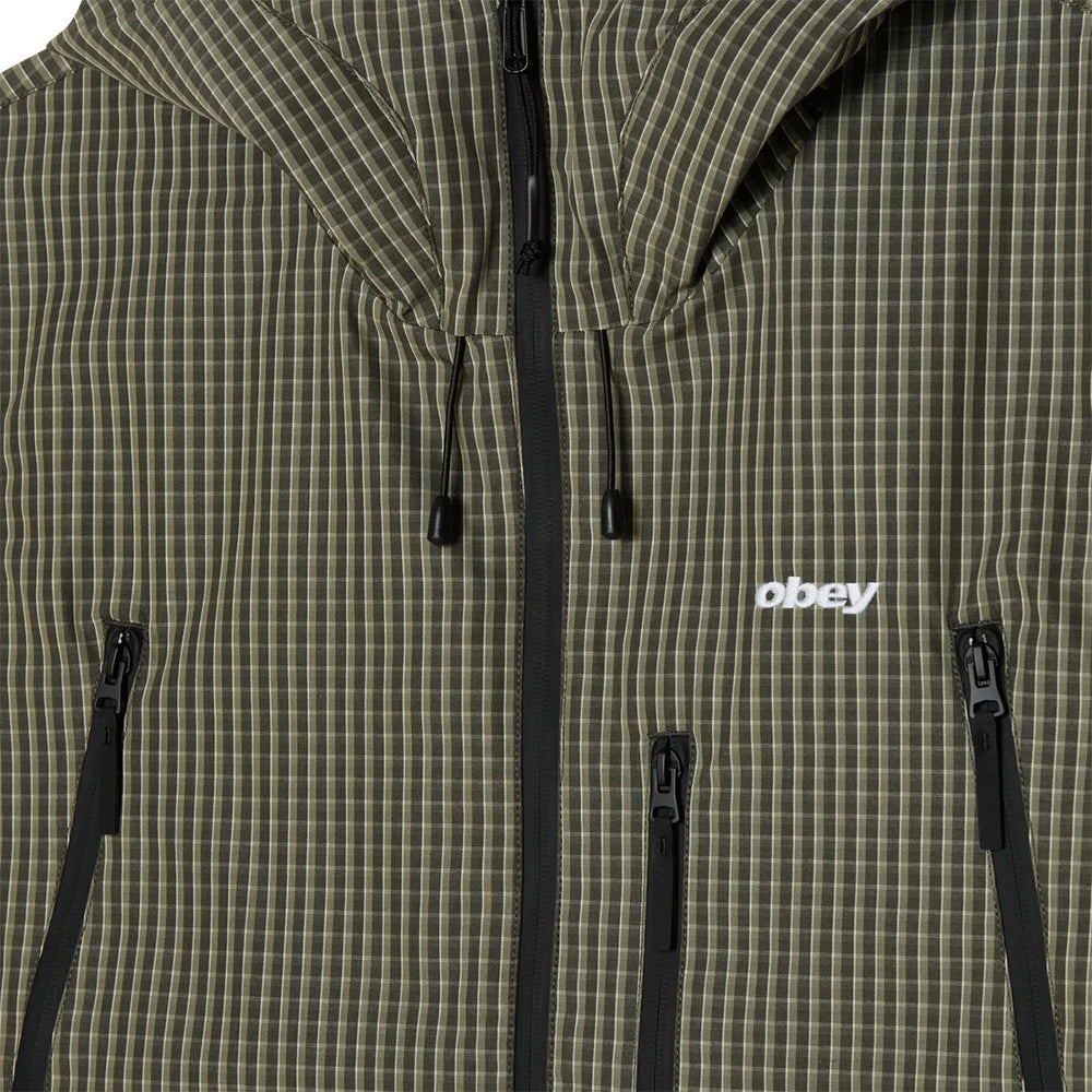 Obey Obsidian Jacket - Vetiver Plaid