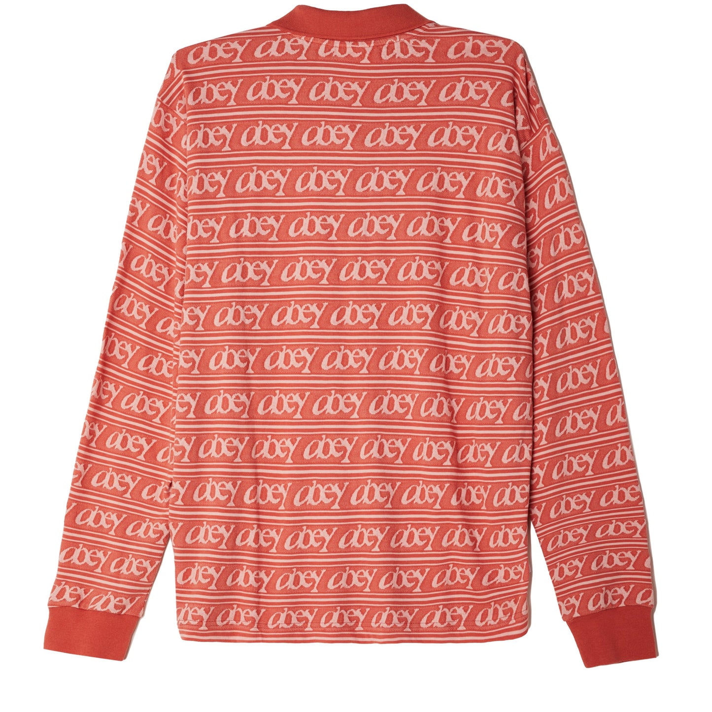 OBEY Werner Jacquard LS Polo - Copper Coin