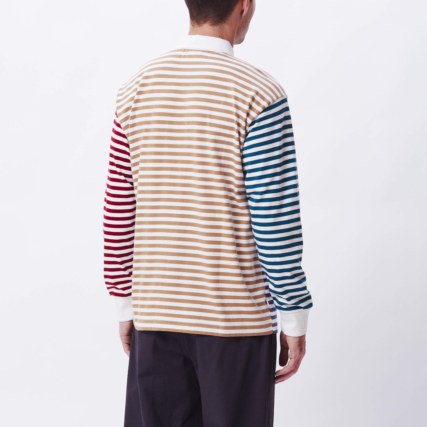 OBEY Marcel Striped LS Polo