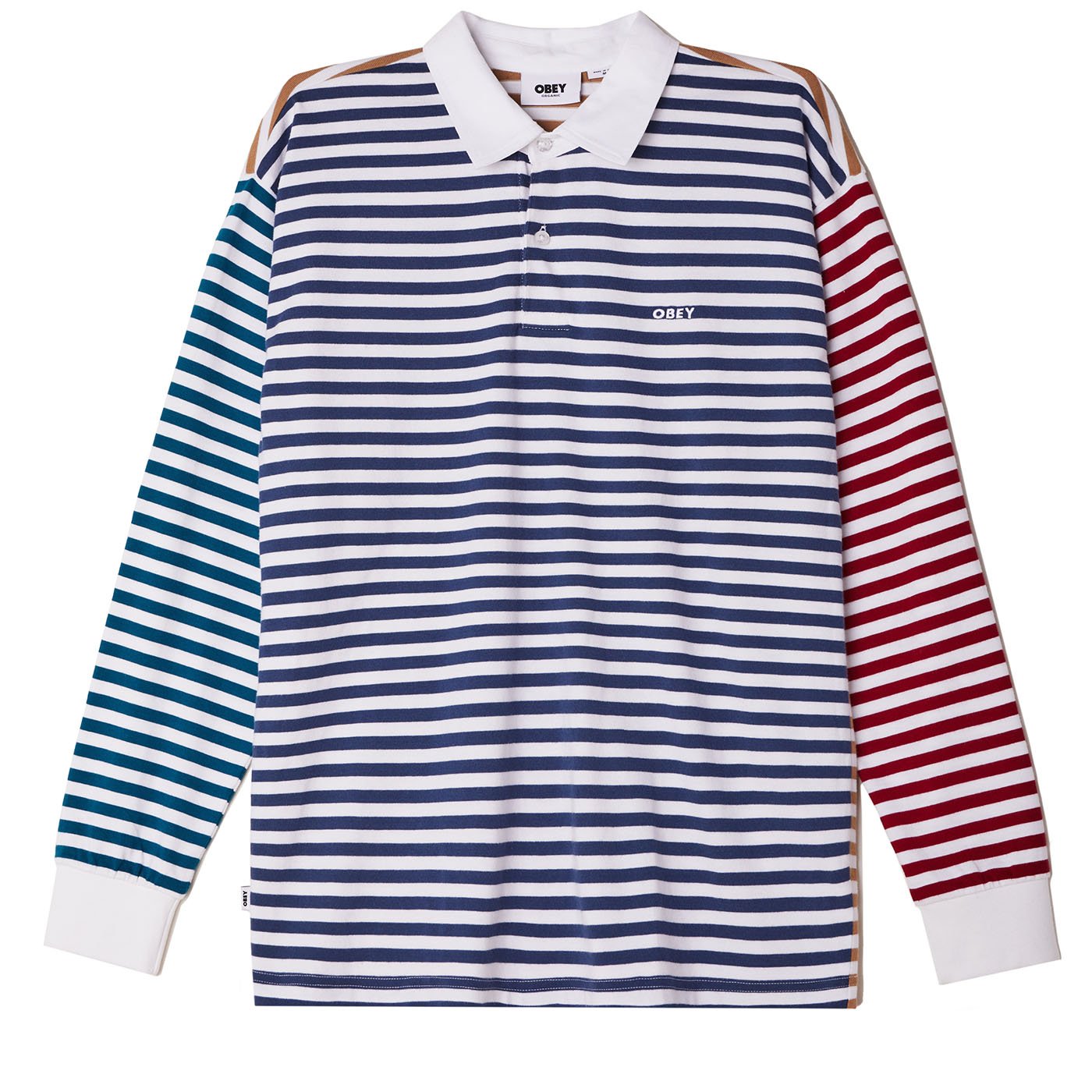 OBEY Marcel Striped LS Polo