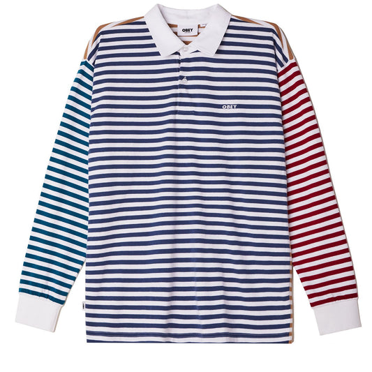 OBEY Marcel Striped LS Polo