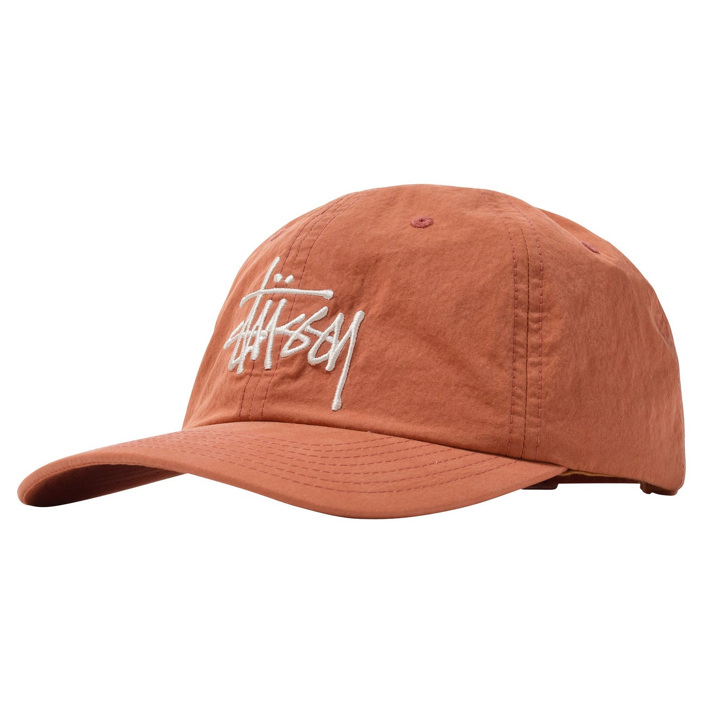 Stüssy Bio Washed Big Logo Low Pro Cap - Coral