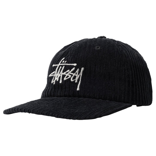 Stüssy Corduroy Big Logo Low Pro Cap - Black