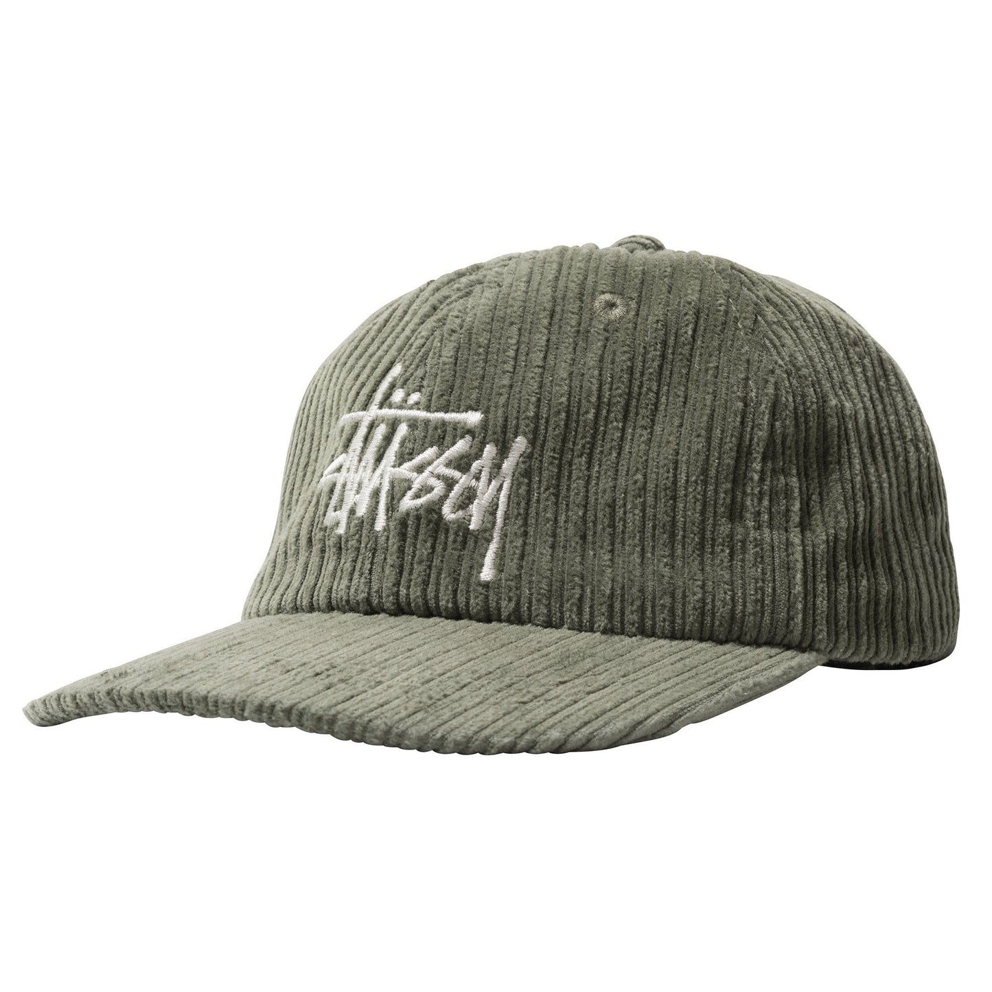Stüssy Corduroy Big Logo Low Pro Cap - Olive