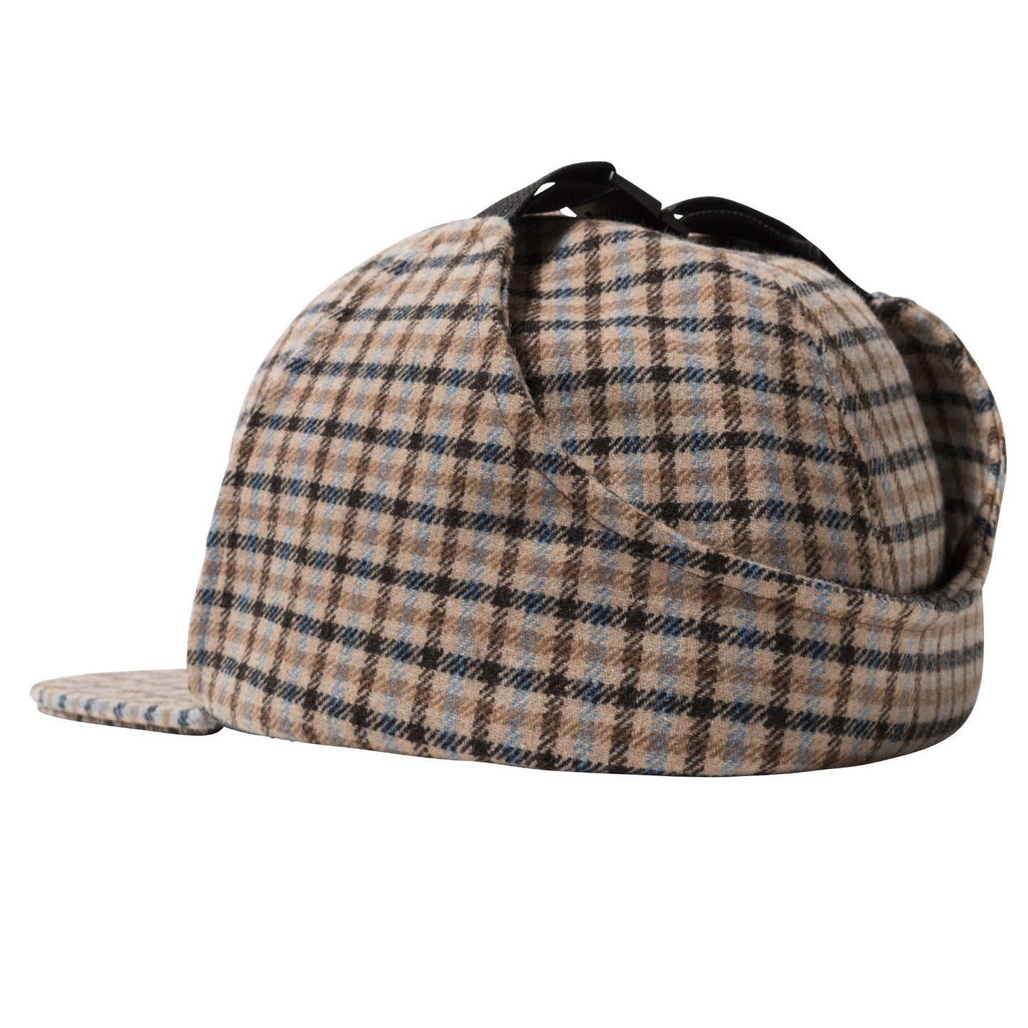 Stüssy Wool Plaid Flap Cap - Brown
