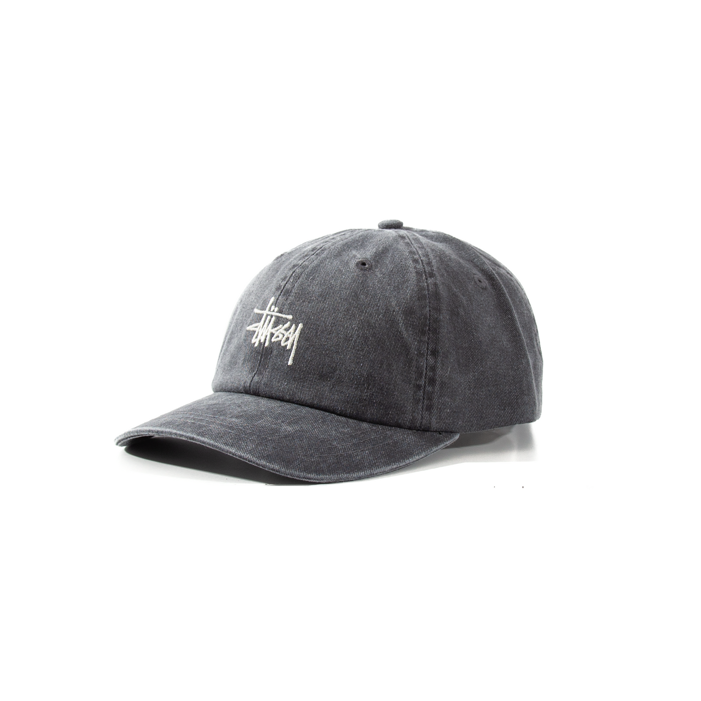 Stüssy Washed Stock Low Pro Cap - Charcoal