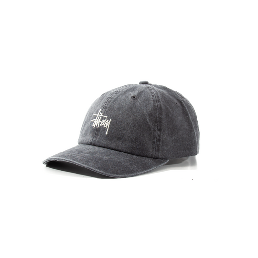 Stüssy Washed Stock Low Pro Cap - Charcoal