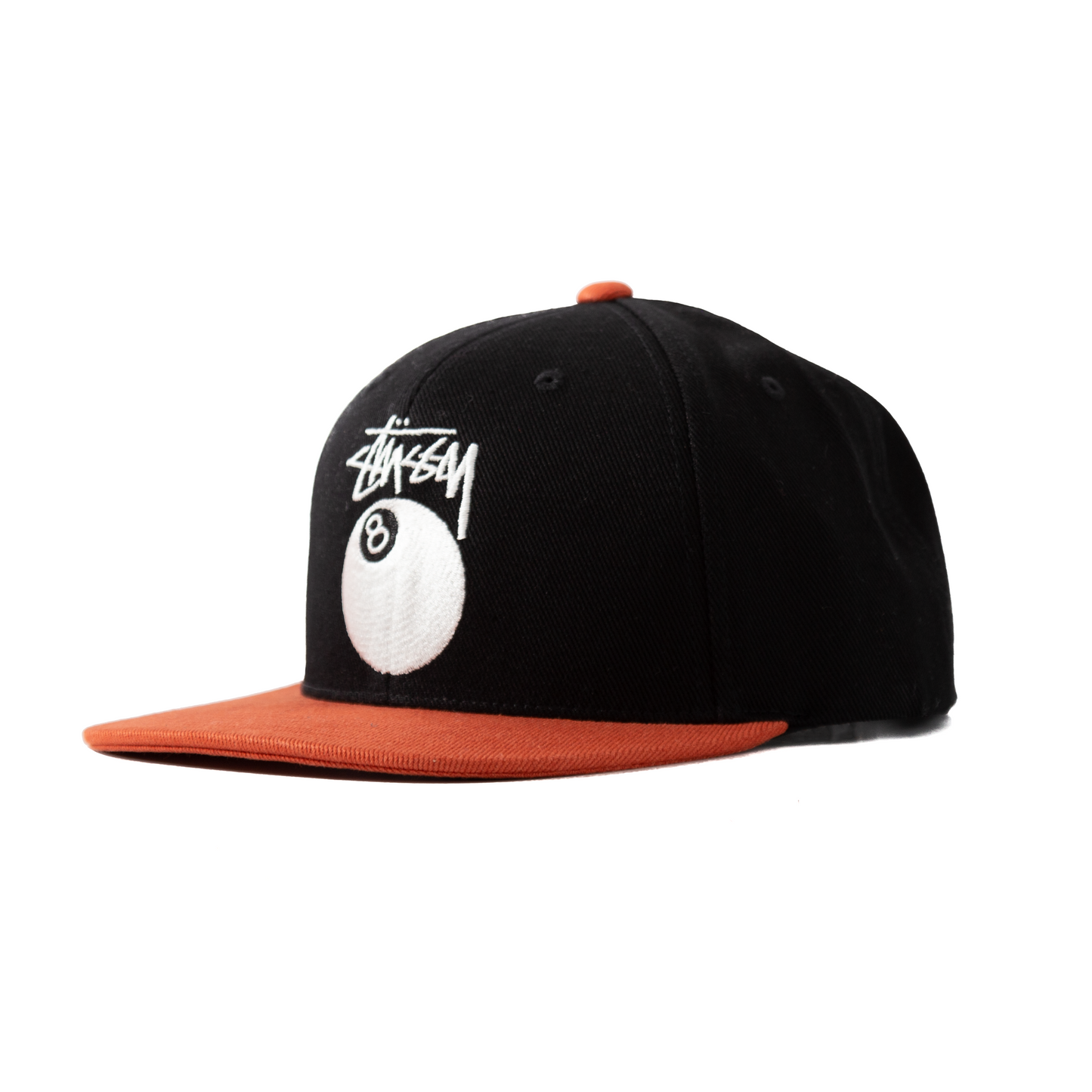 Stüssy Twill Stock 8 Ball Cap - Black