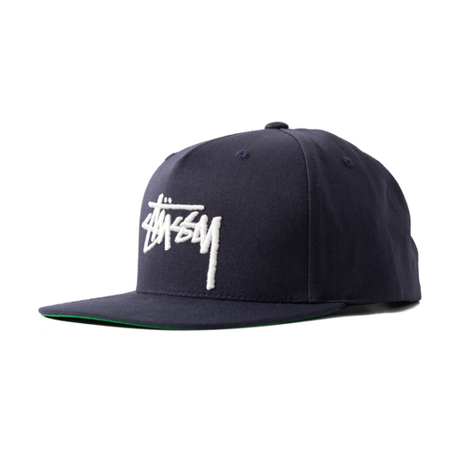 Stüssy Big Stock Point Crown Cap - Navy