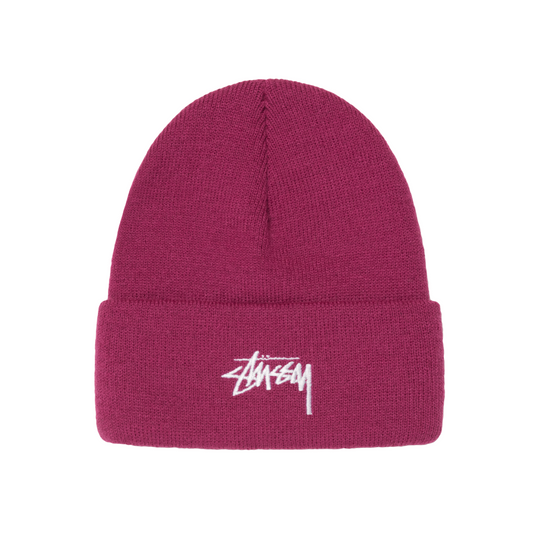 Stüssy Stock Cuff Beanie - Plum