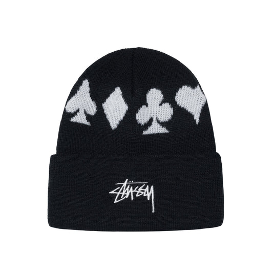Stüssy Full Suit Jacquard Cuff Beanie - Black