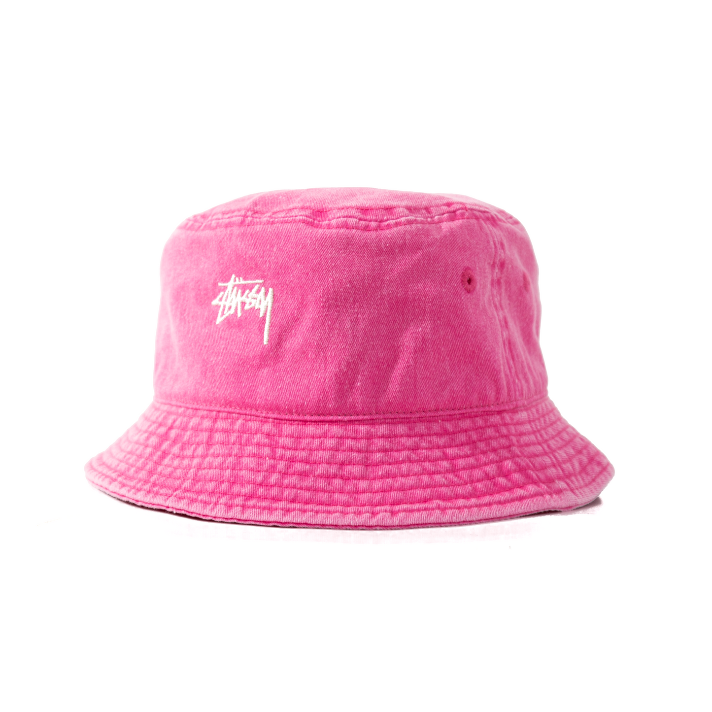 Stüssy Washed Stock Bucket Hat - Magenta