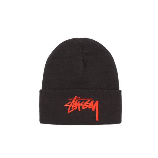Stüssy Big Stock Cuff Beanie - Black