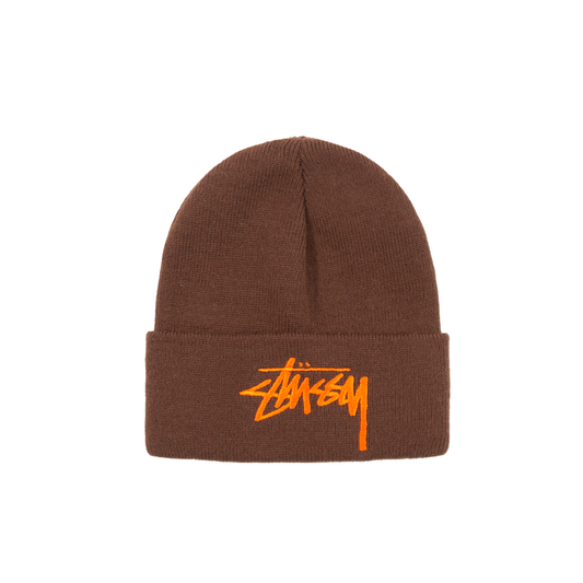 Stüssy Big Stock Cuff Beanie - Brown