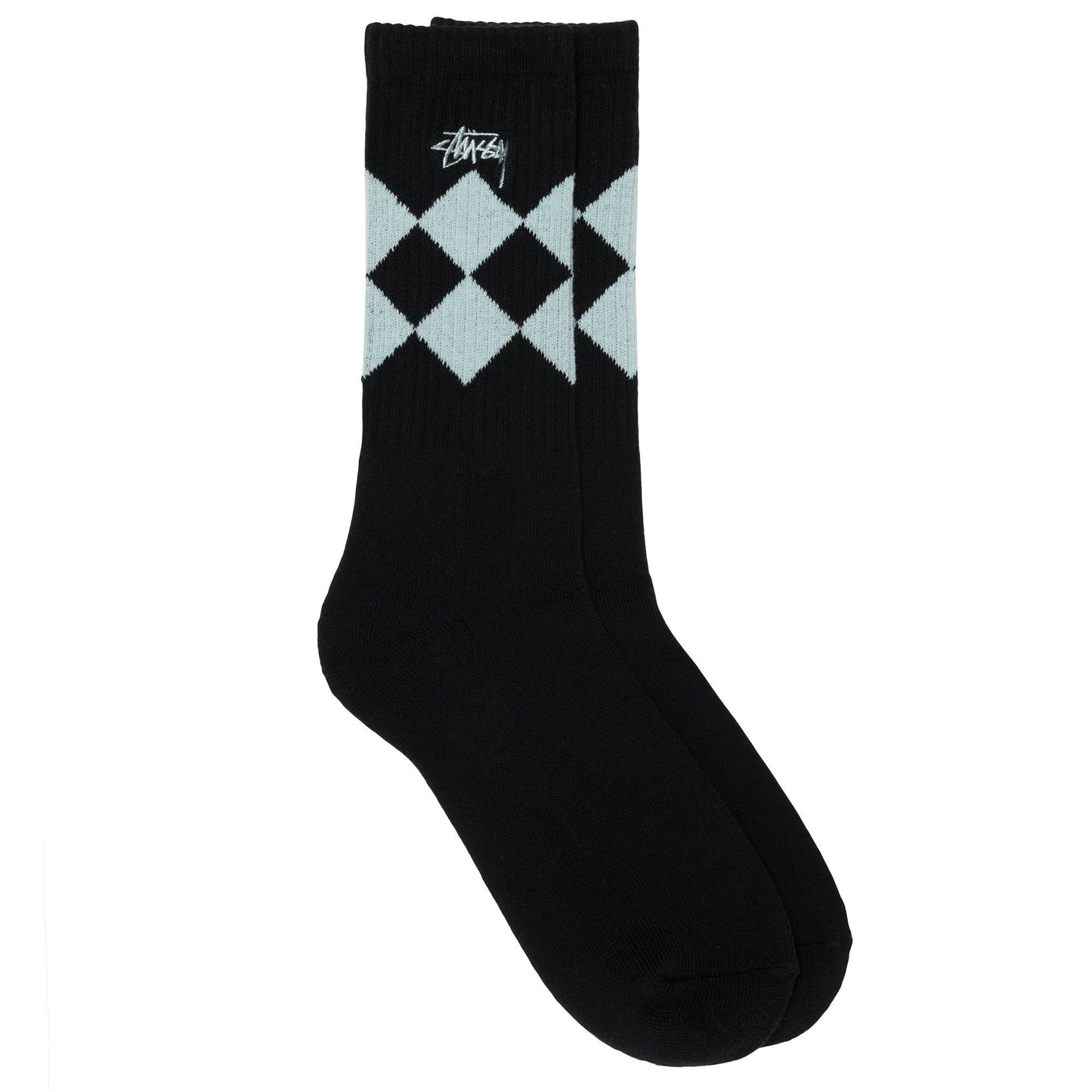 Stüssy Argyle Jacquard Crew Socks - Purple