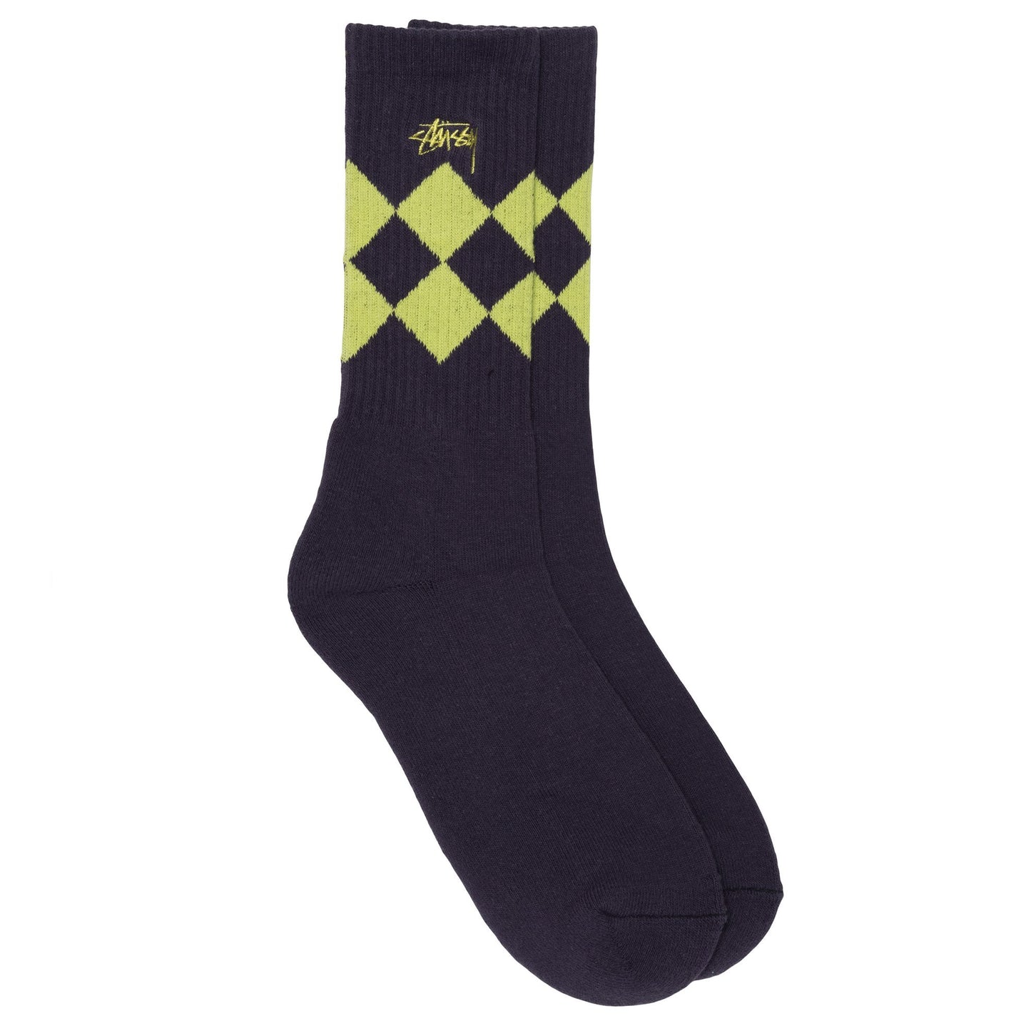 Stüssy Argyle Jacquard Crew Socks - Beige