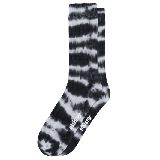 Stüssy Dyed Stripe Ribbed Socks - Black