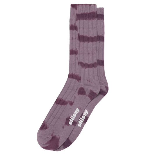 Stüssy Dyed Stripe Ribbed Socks - Lavender