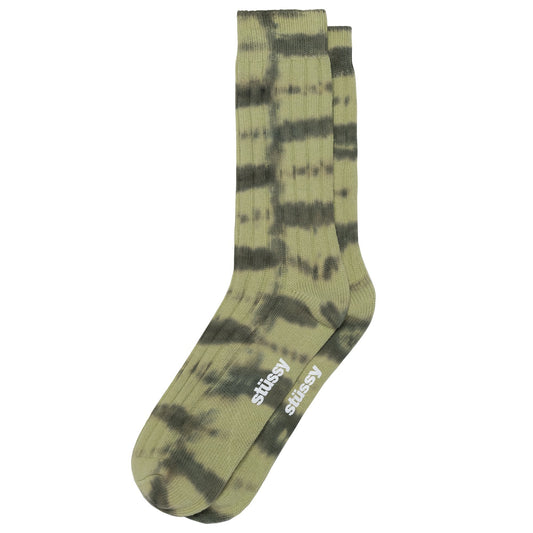 Stüssy Dyed Stripe Ribbed Socks - Sage