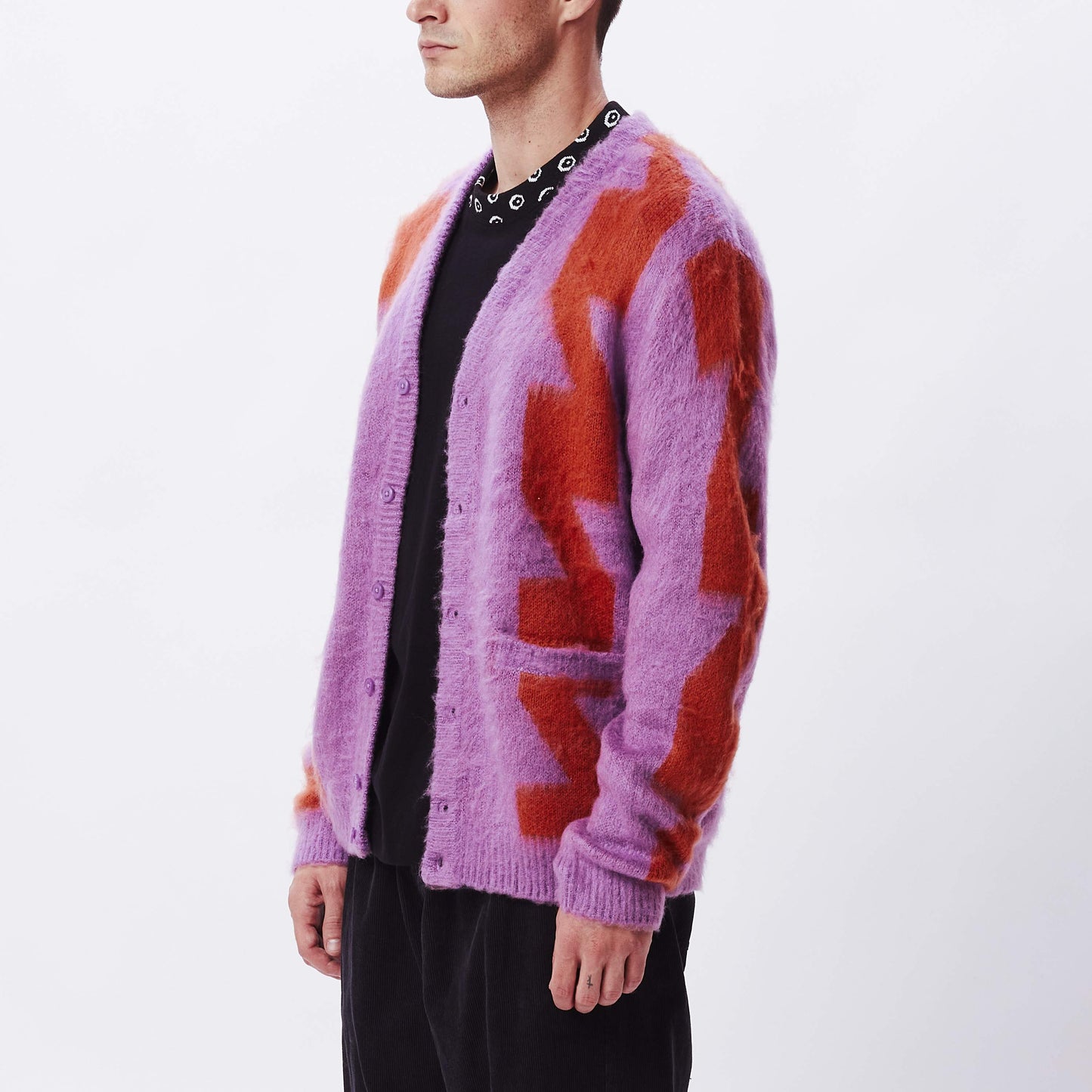 OBEY Dexter Cardigan - Orchid Multi