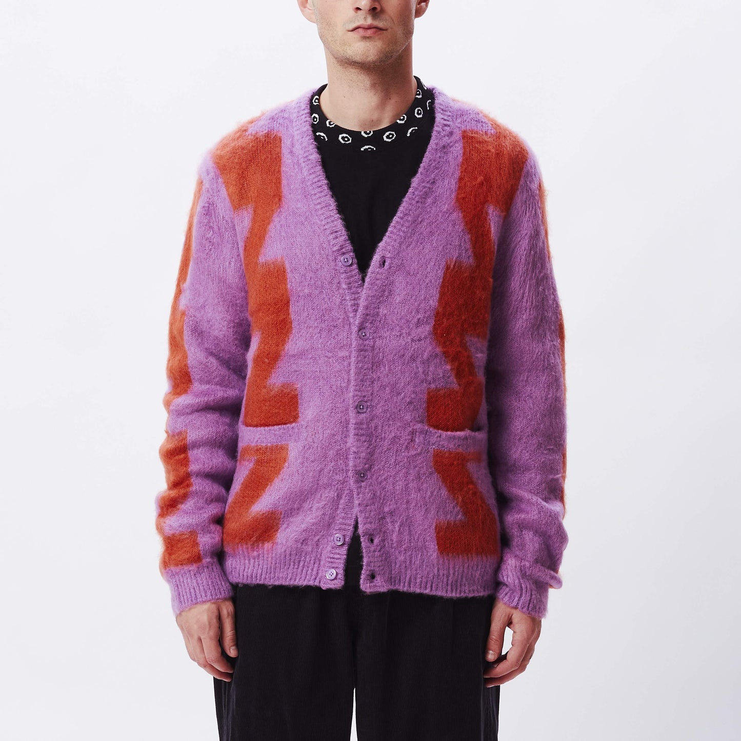 OBEY Dexter Cardigan - Orchid Multi