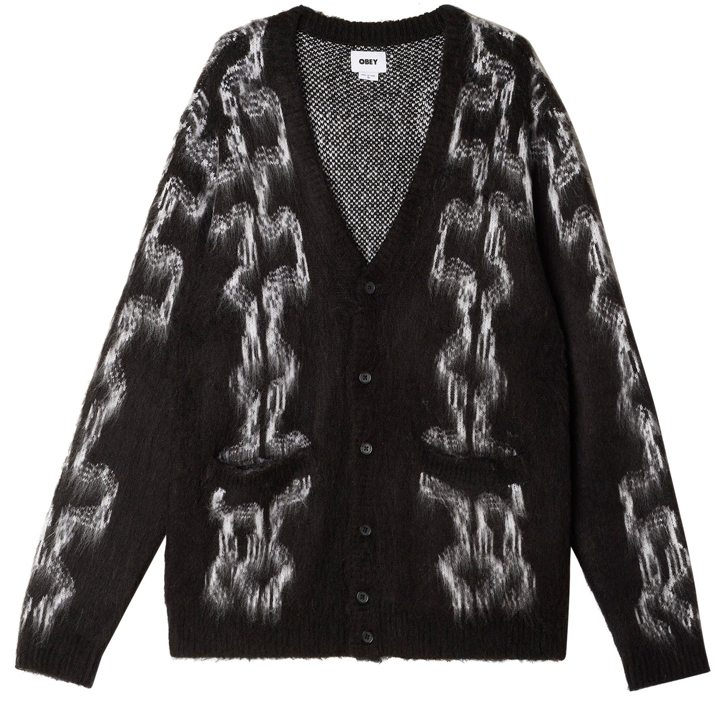 OBEY Temple Cardigan - Black Multi