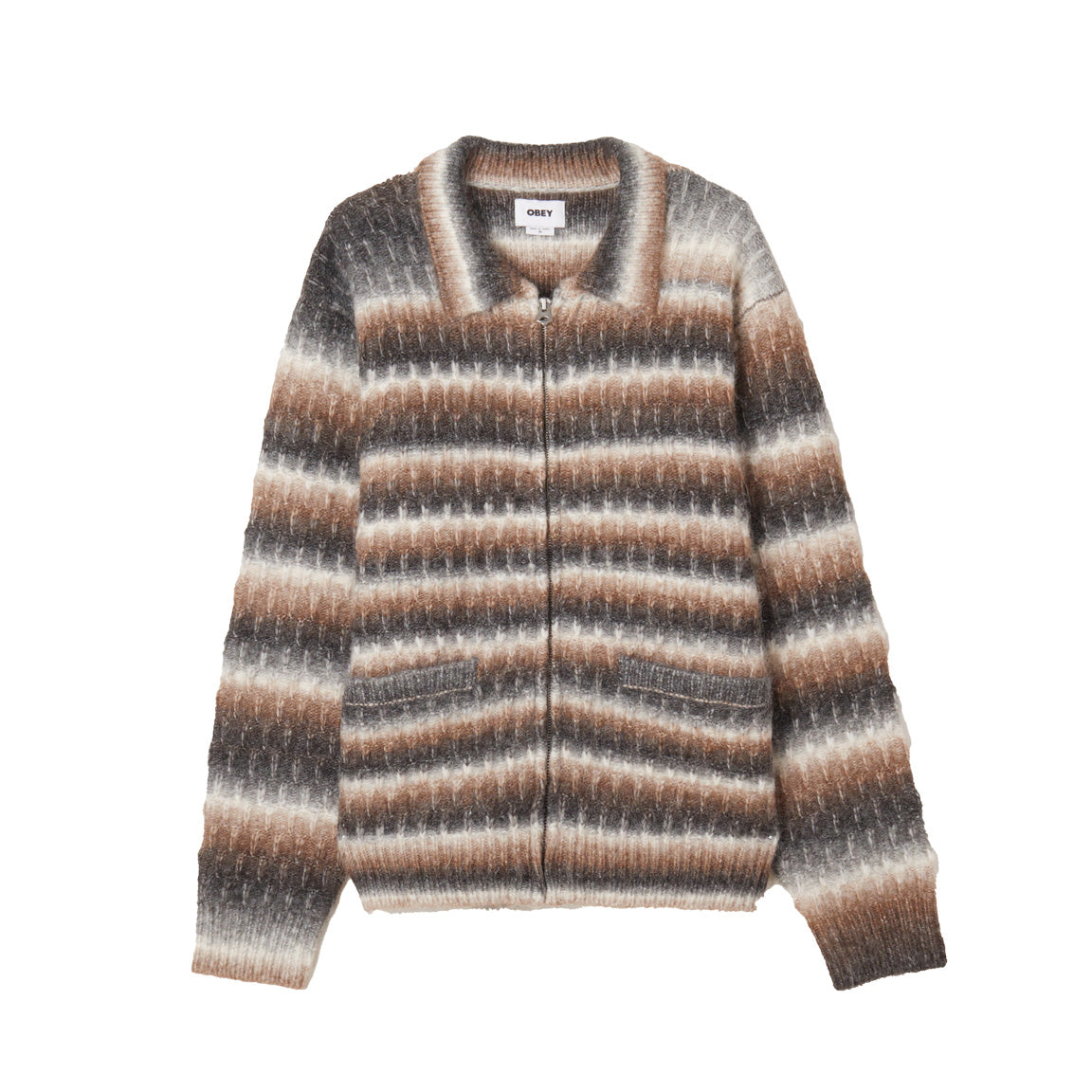 Obey Reggie Zip Up Cardigan