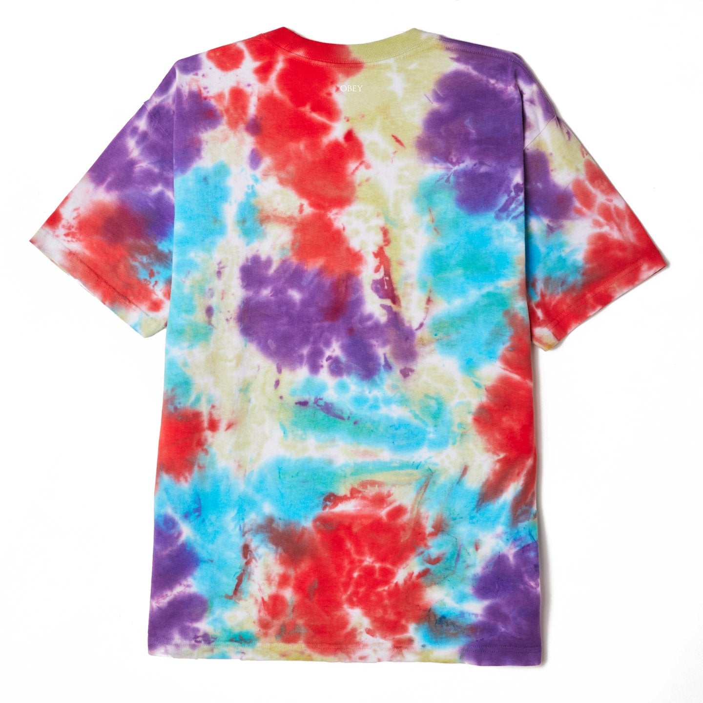 OBEY Fruits & Mushrooms Tie Dye T-Shirt - Oxi Fire Blotch