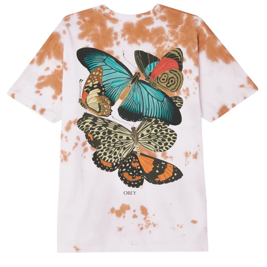 OBEY Flee Tie Dye T-Shirt - Putty Pink