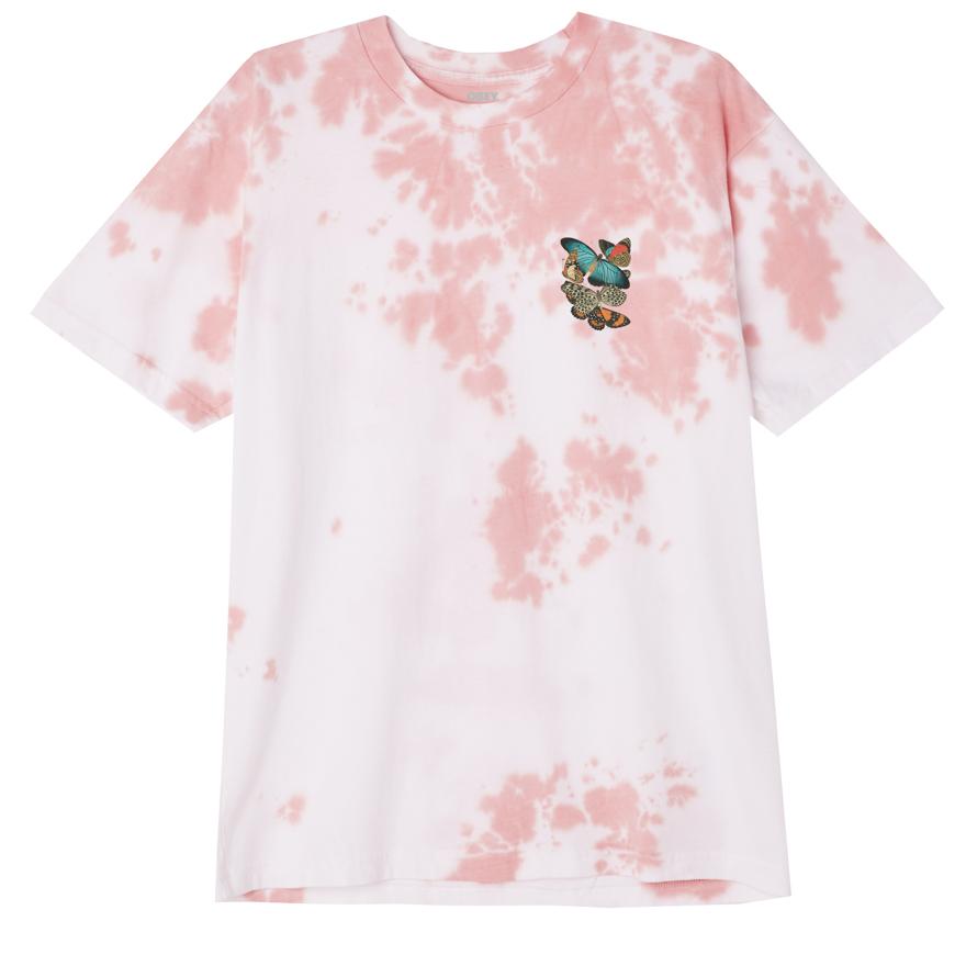 OBEY Flee Tie Dye T-Shirt - Putty Pink