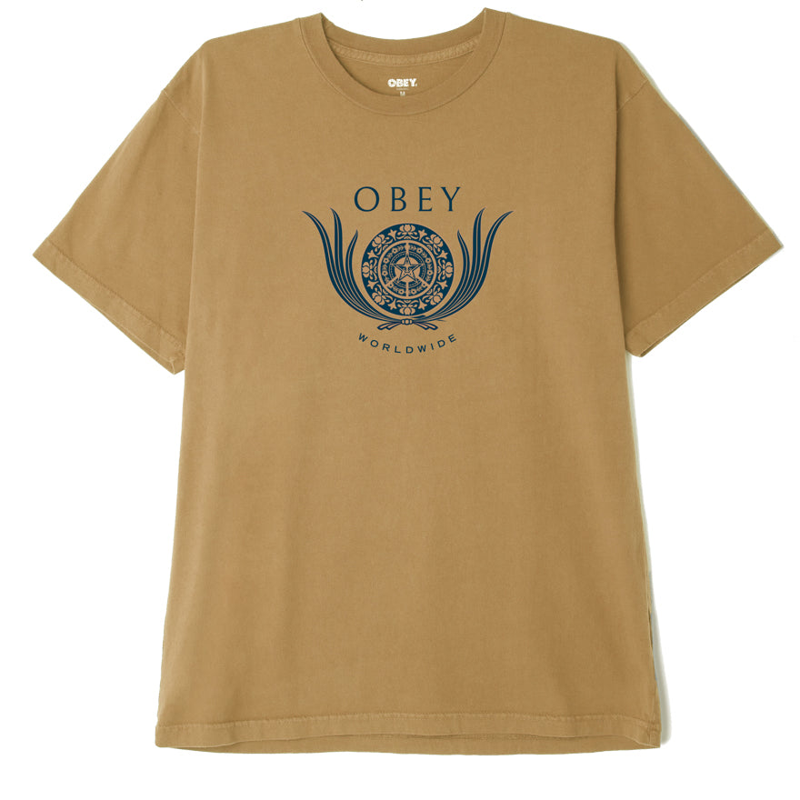 OBEY Leaf Crest T-Shirt - Pigment Rabbit Paws