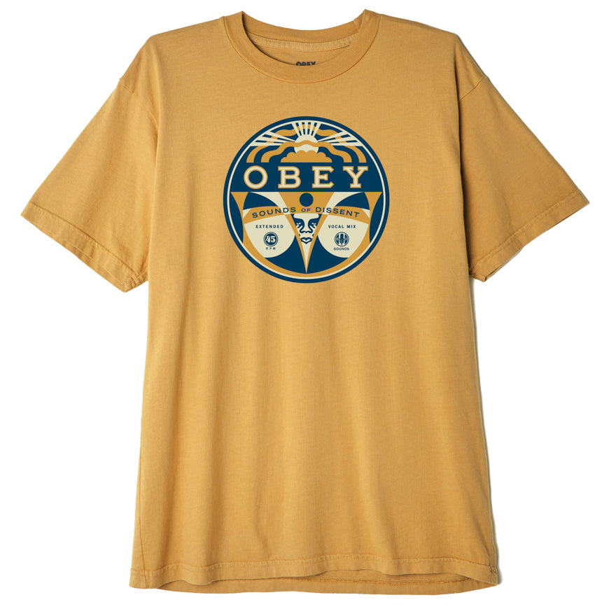 OBEY Sounds Of Dissent 45 T-Shirt - Pigment Golden H