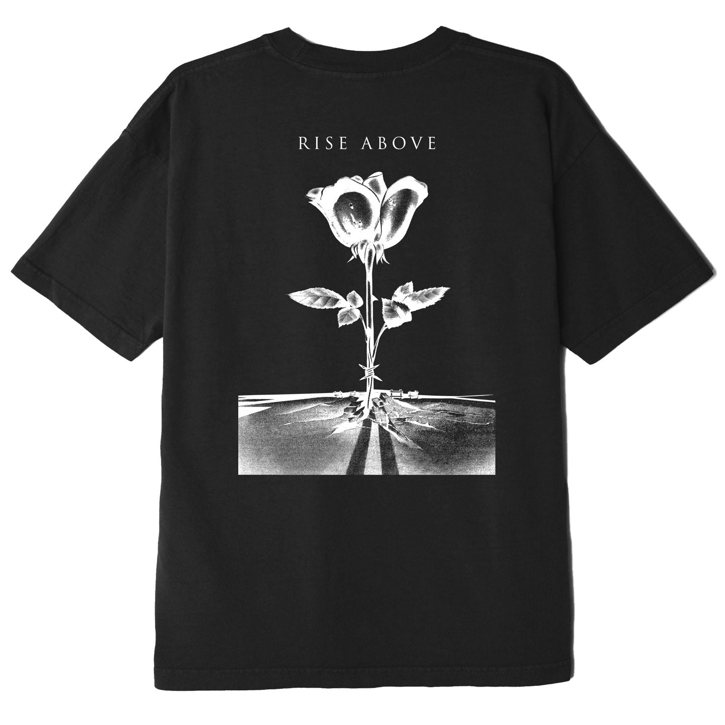 OBEY Rise Above Rose T-Shirt - Black