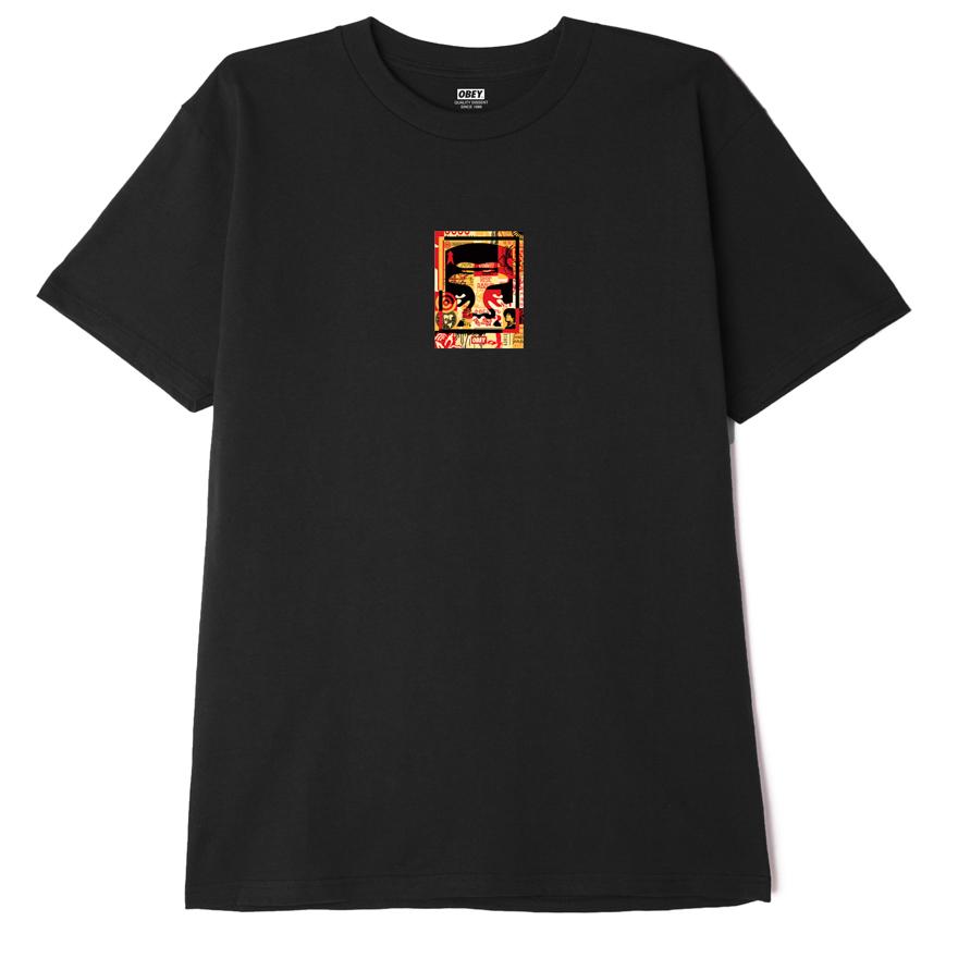 OBEY Icon Face Collage T-Shirt - Black