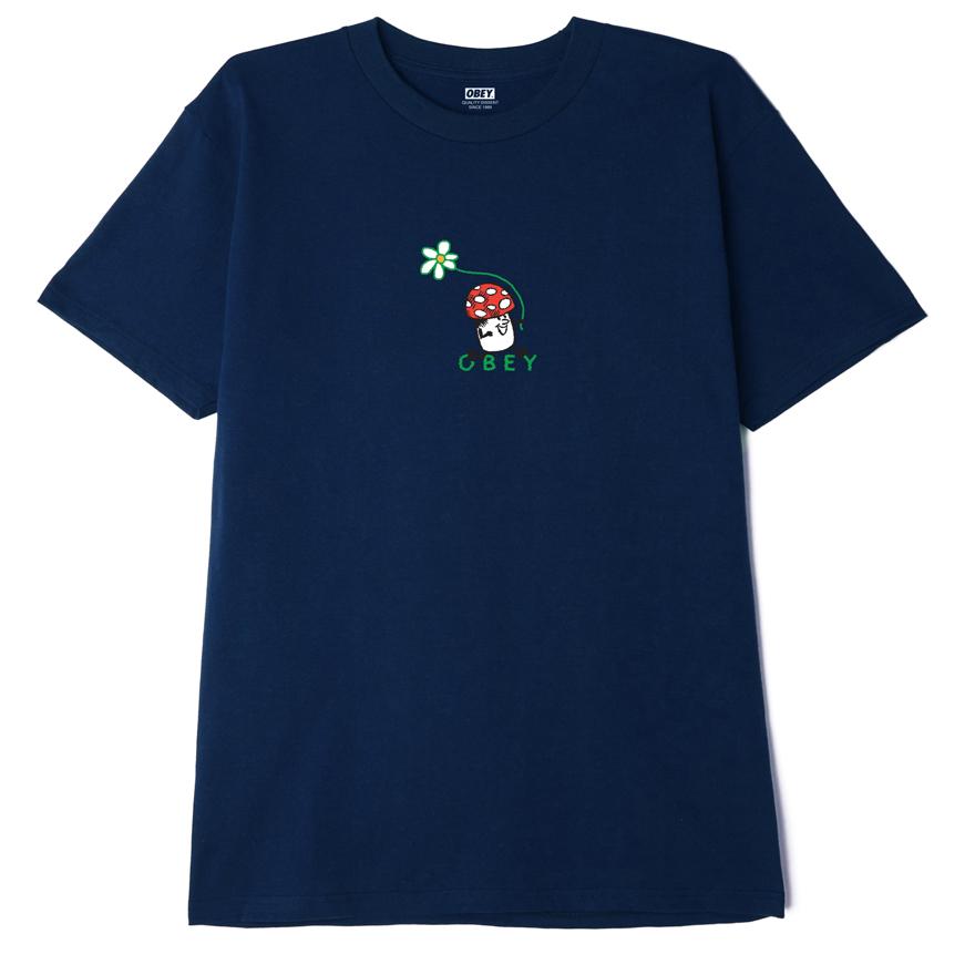 OBEY Runaway Mushroom T-Shirt - Navy