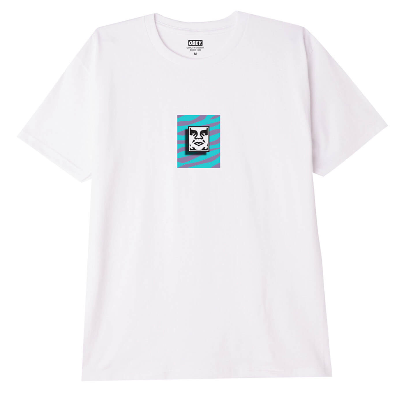 OBEY Stripped Icon T-Shirt - White