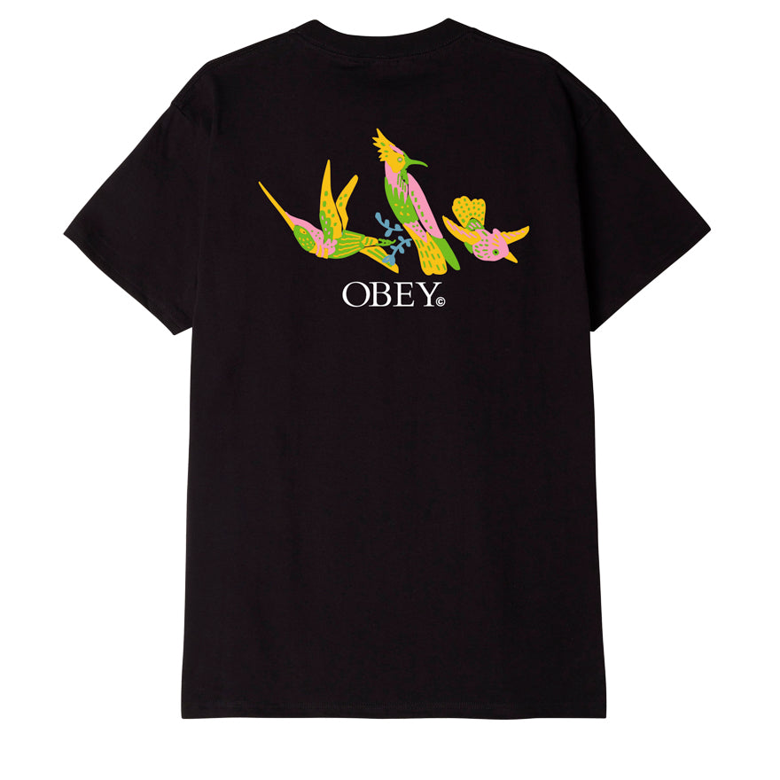 OBEY Spring Birds T-Shirt - Black