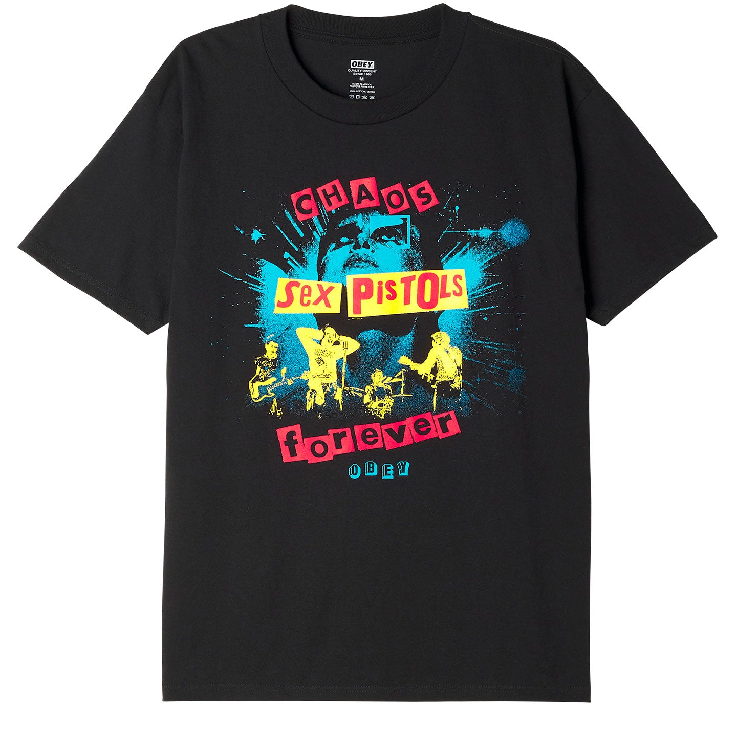 OBEY x Sex Pistols Holiday Chaos T-Shirt - Black