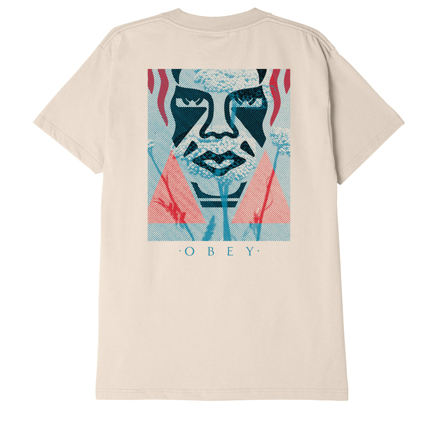 OBEY Deco Icon Face T-Shirt - Cream