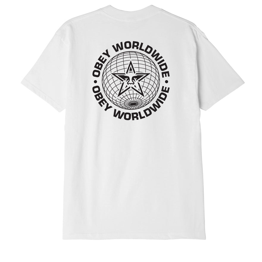 OBEY Worldwide Globe T-Shirt - White