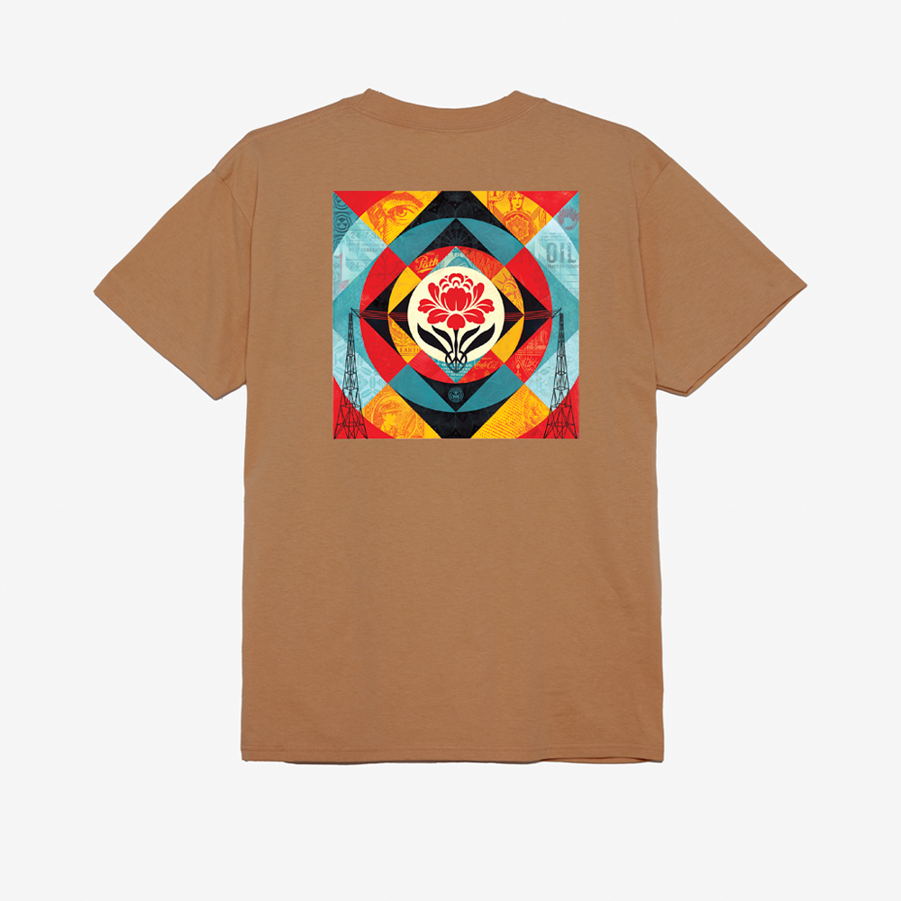 Obey Geometric Power Canvas Tee - Brown Sugar