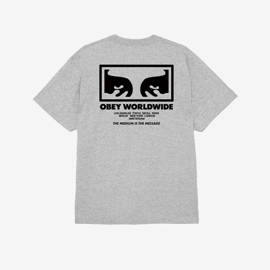 OBEY The Medium Is The Message Tee - Heather Grey