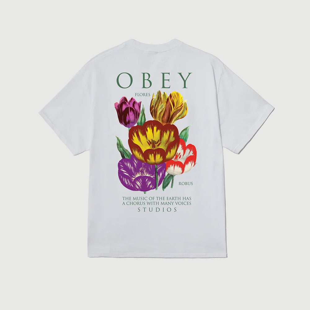 Obey Flores Robus Tee - White