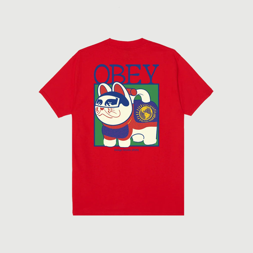 Obey Lucky Cat Tee - Red