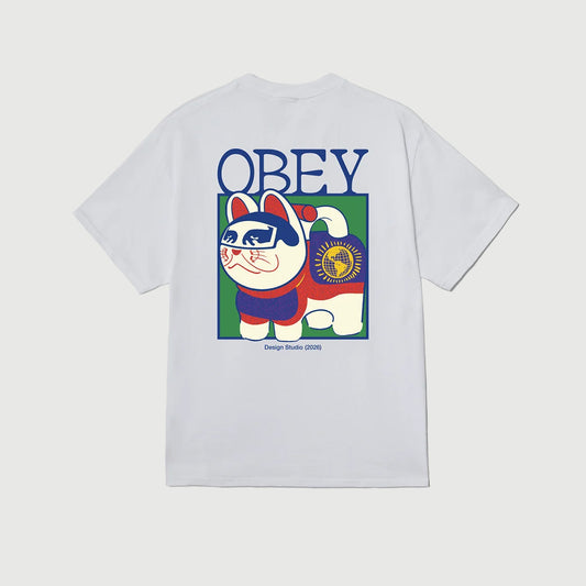 Obey Lucky Cat Tee - White
