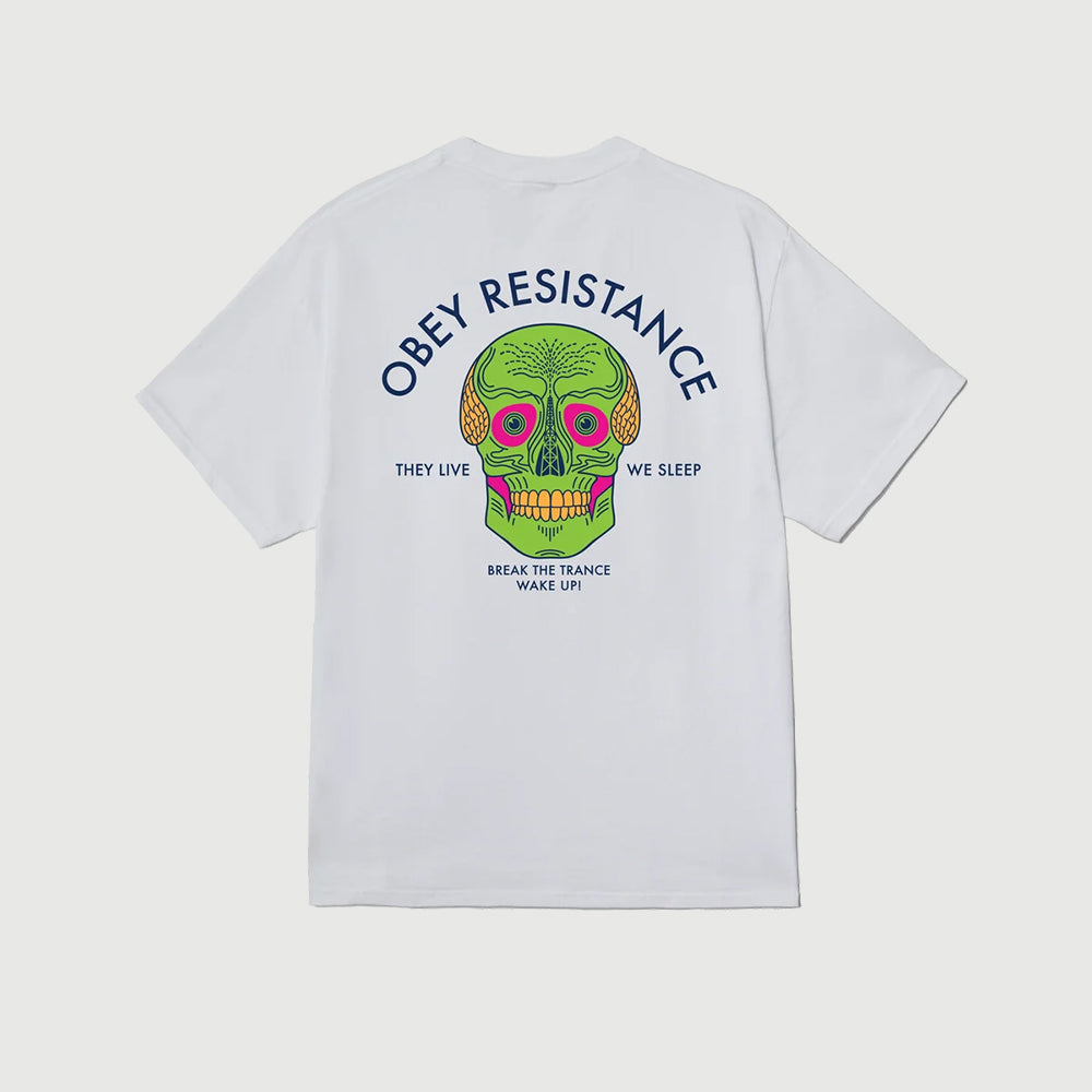 Obey Resistance Skull Tee - White