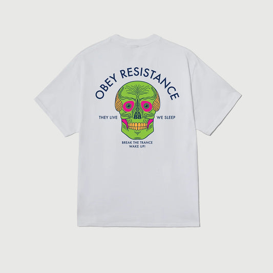 Obey Resistance Skull Tee - White