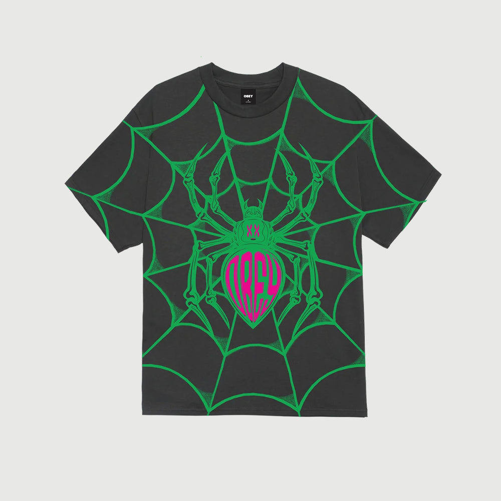 Obey Spider Tee - Vintage Black