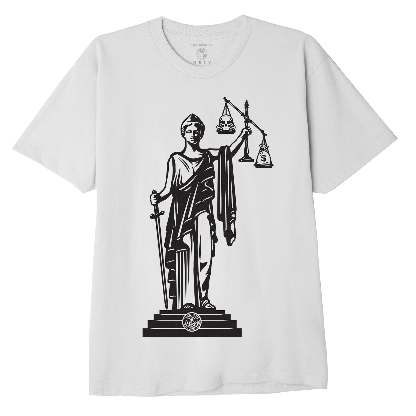 OBEY Justice Is No Longer Bind T-Shirt - White