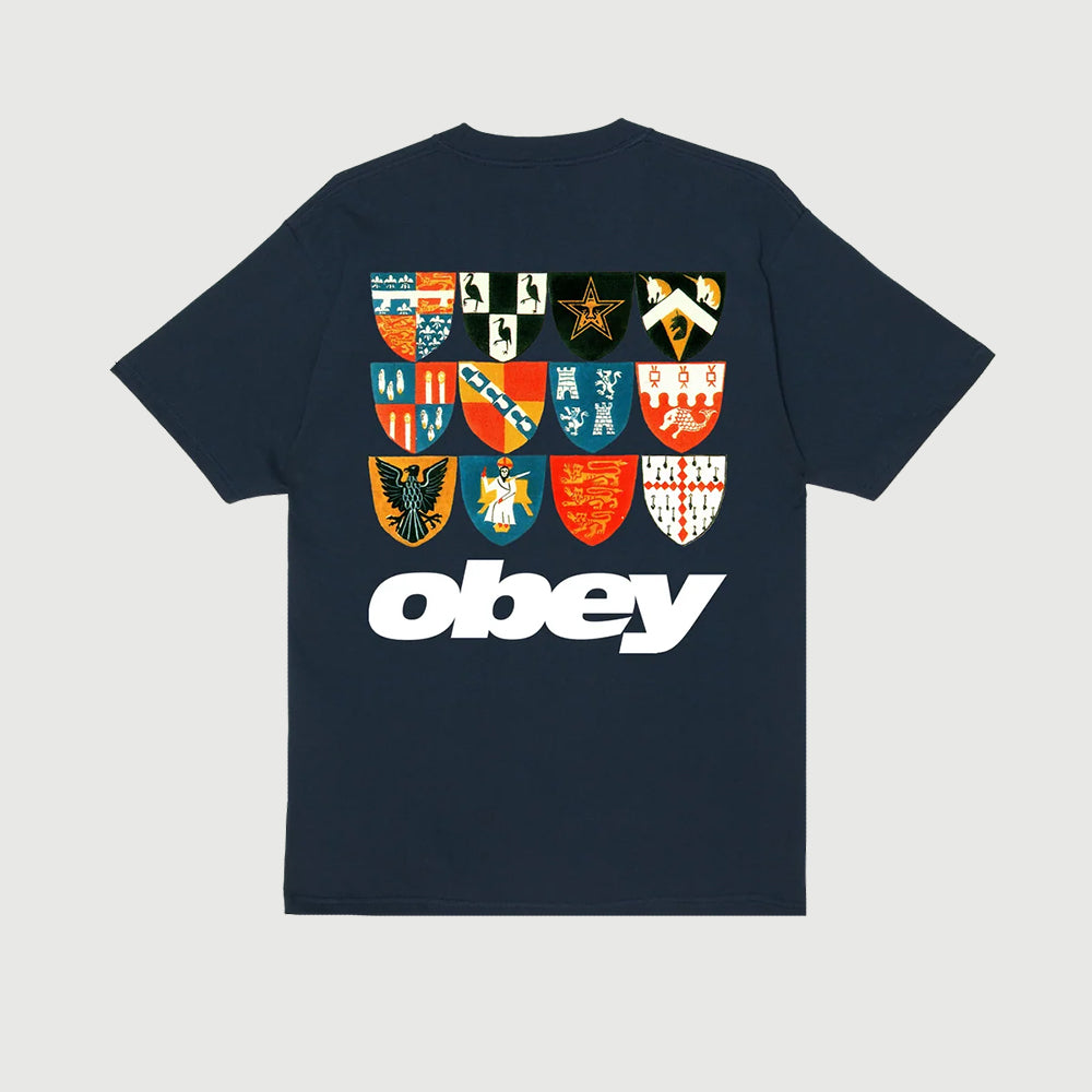 Obey Shields Tee - Navy